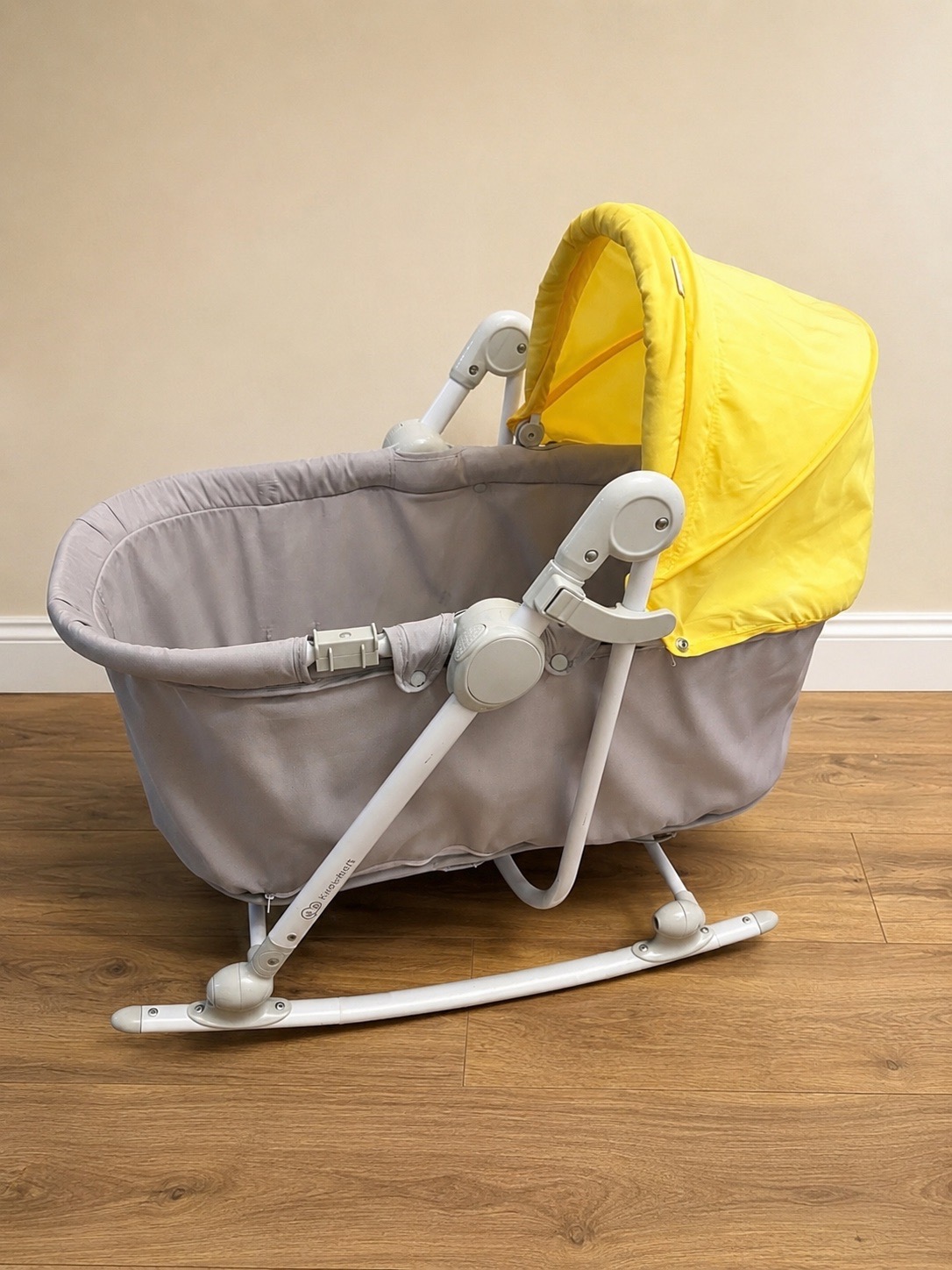Kinderkraft Rocking Baby Cot – Yellow Hood