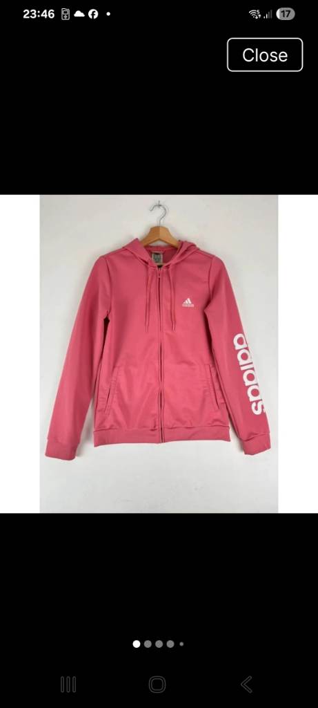 Adidas zip hoodie. Womens size 12-14