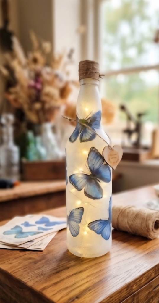 Butterfly LED light Up Bottle Gift