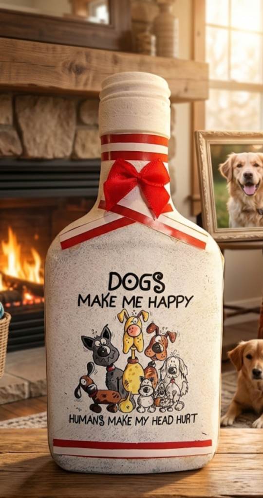 Dog LED light up bottle gift
