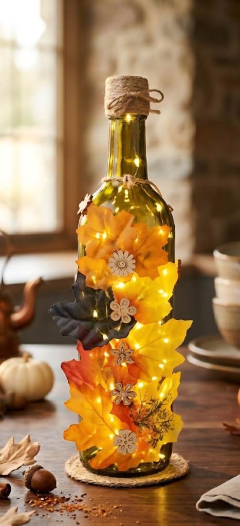 Flower LED light up bottle