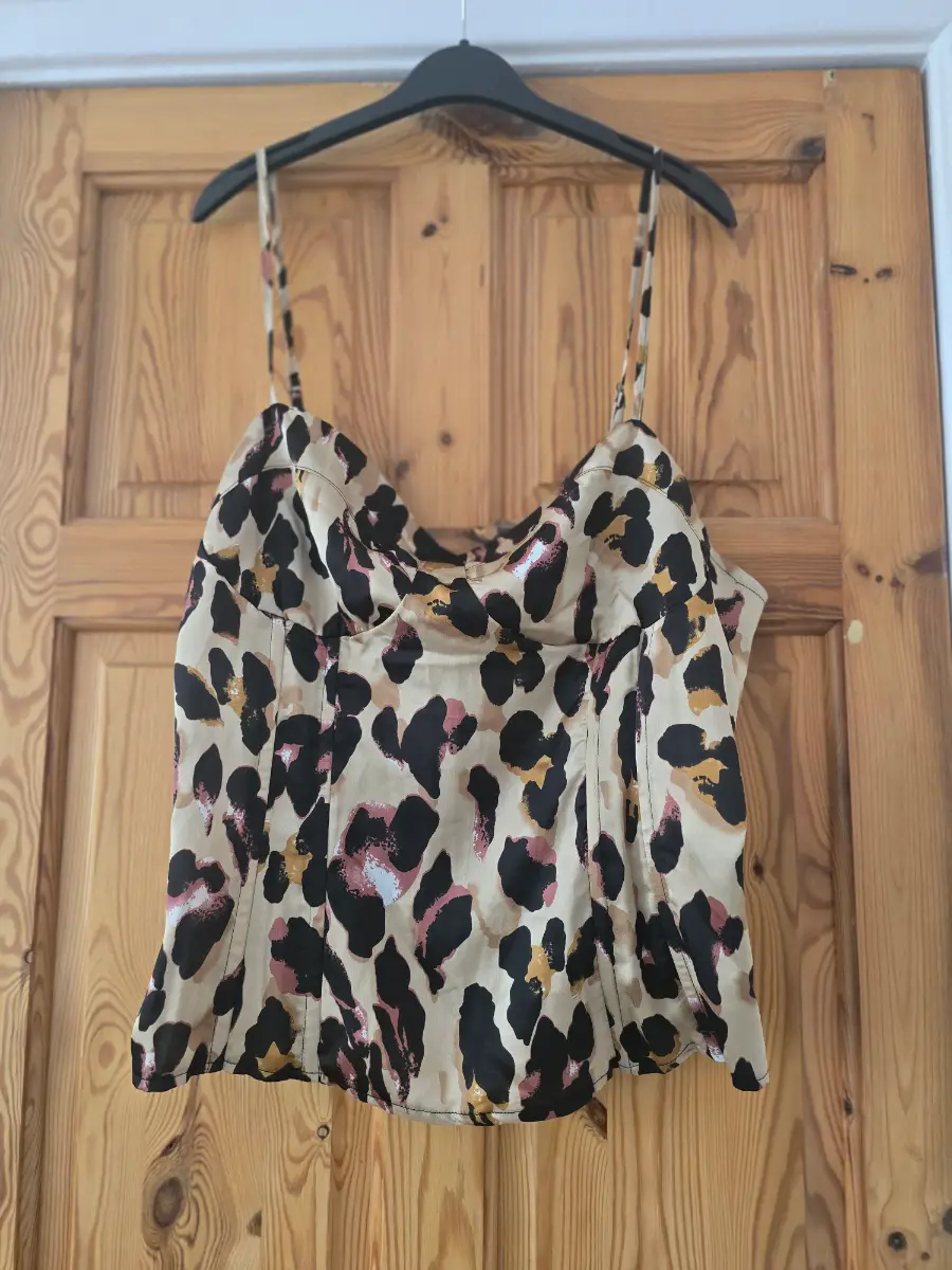 Leopard Print Corset Cami Top - BNWT