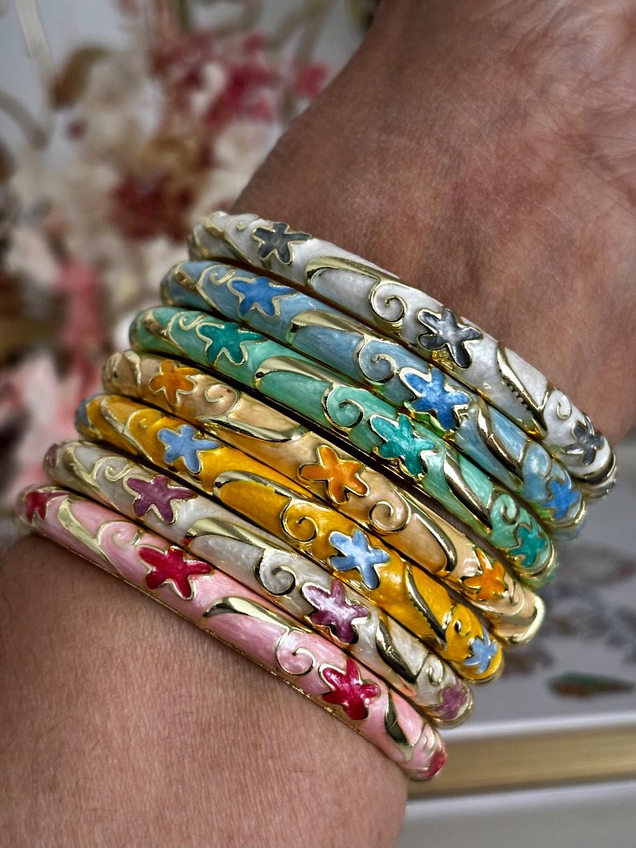 Gorgeous Star Cloisonné Bangles in an array of colours