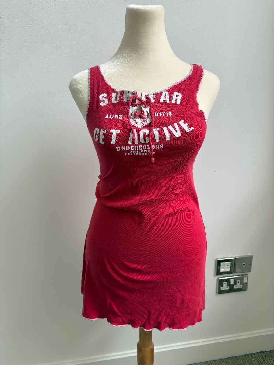 Italian vintage Y2K red mini dress