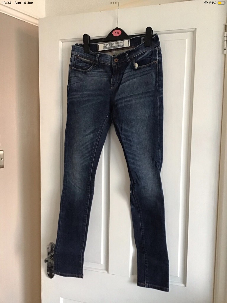 Superdry ladies skinny jeans size 28”