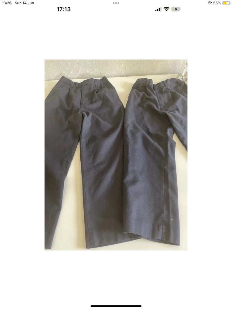 Boys navy school trousers bundle x 2 age 8
