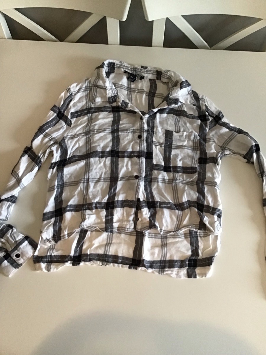 PRIMARK ladies black white top size 10