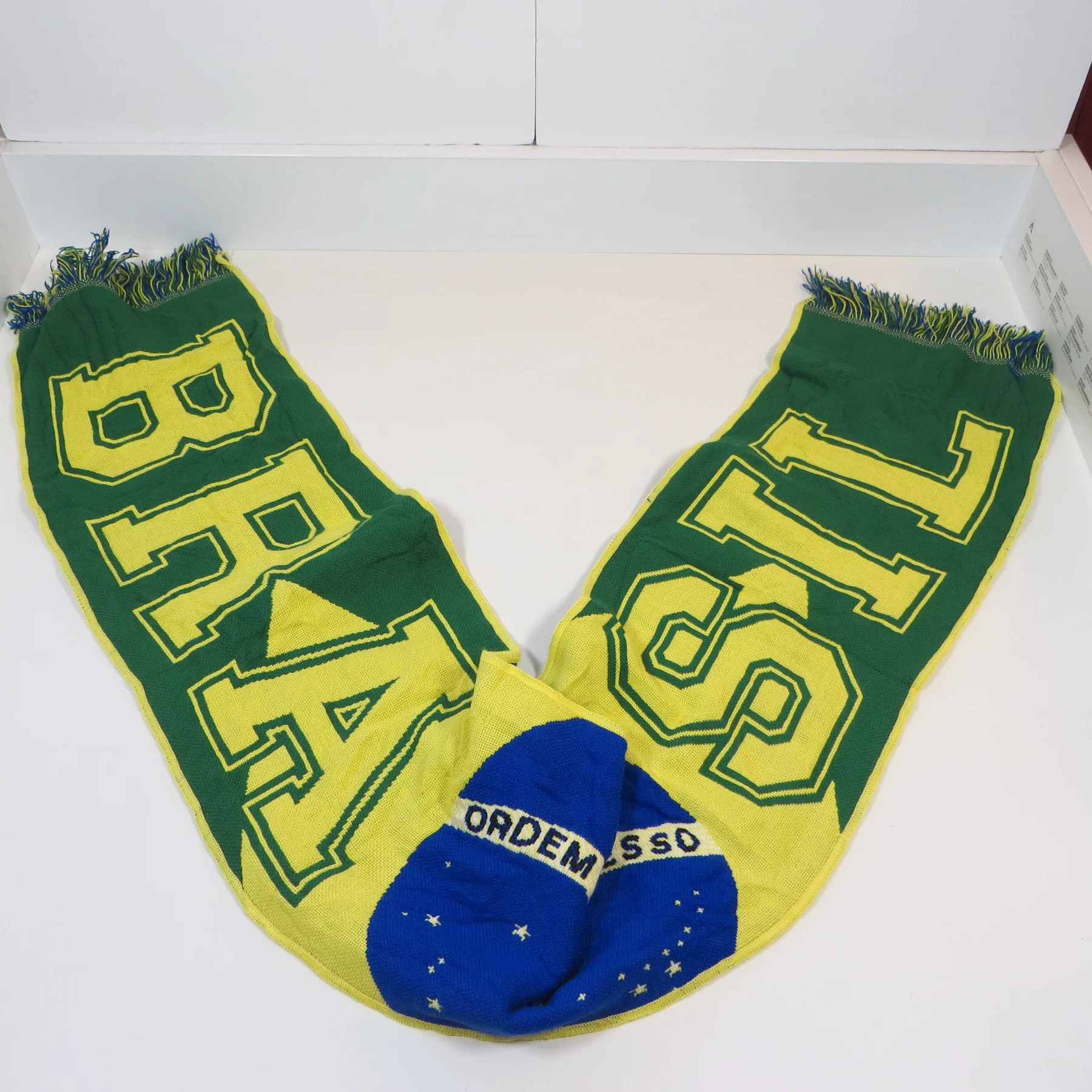 Brazil National Team Supporter Scarf “Brasil” Green/Yellow/Blue Football Fan