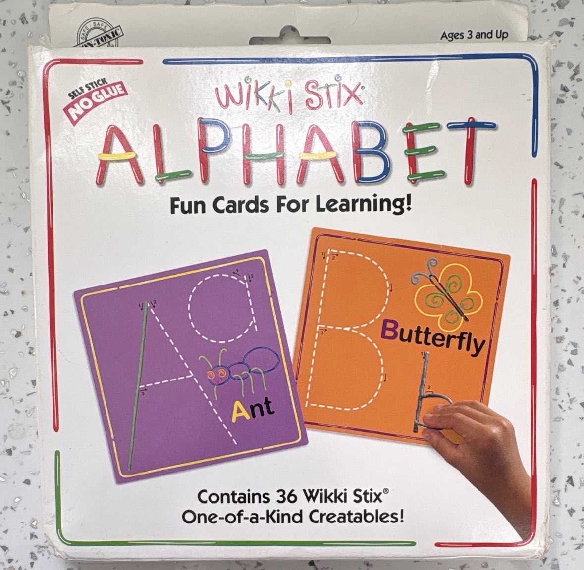 Wikki Stix Alphabet Fun Cards Learning Set, Educational Toy Ages 3+