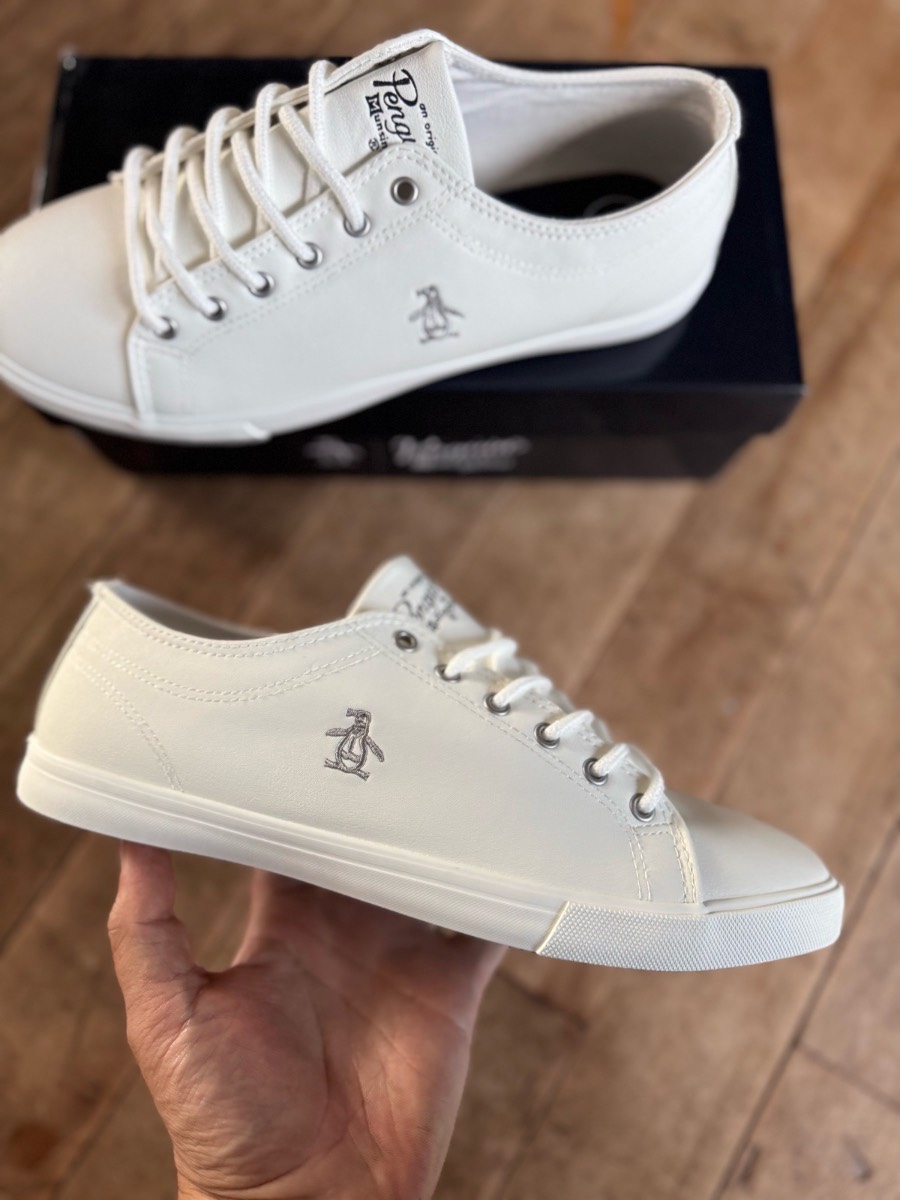 Penguin white trainers uk size 8