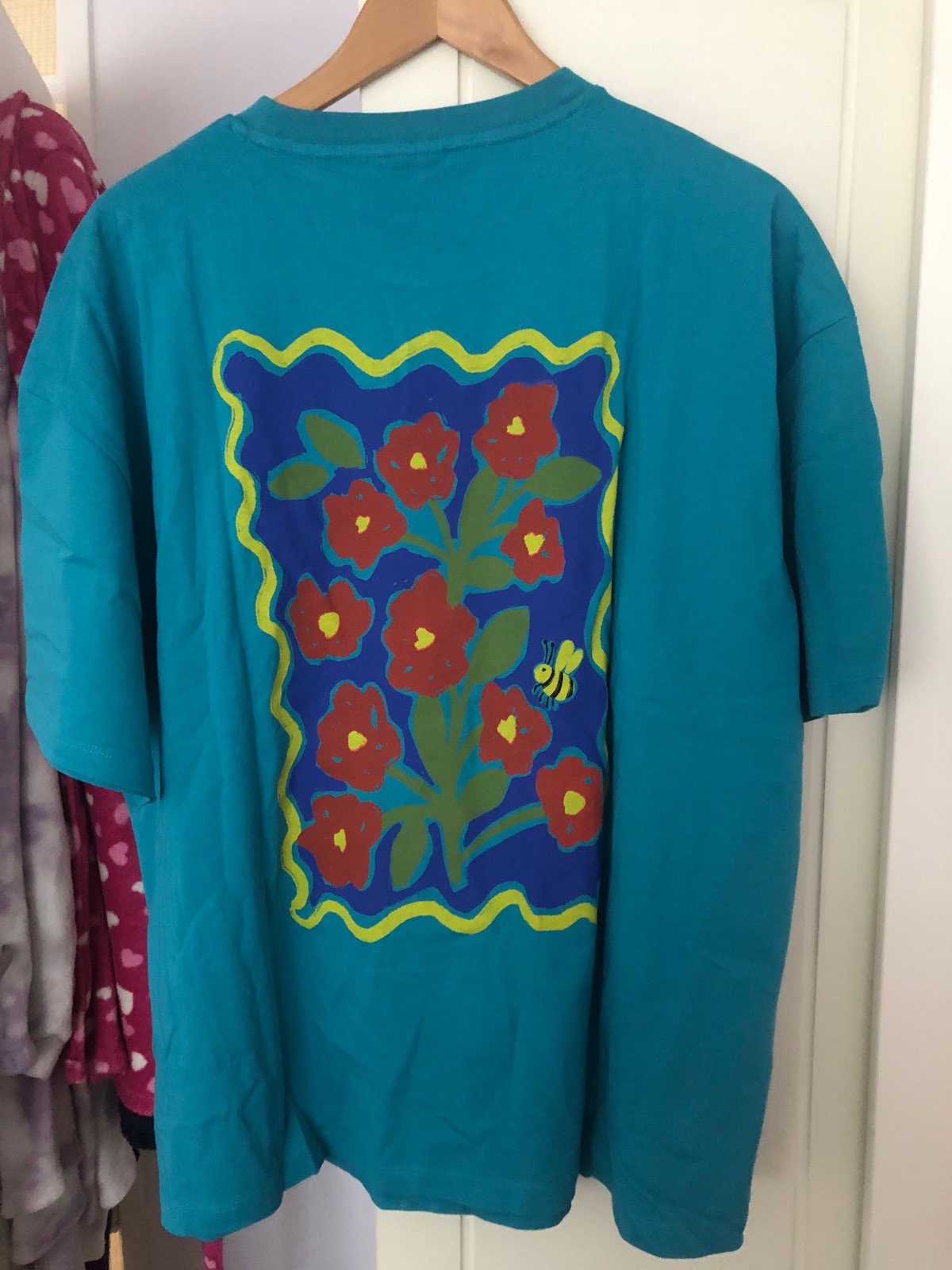 Blue floral T-shirt
