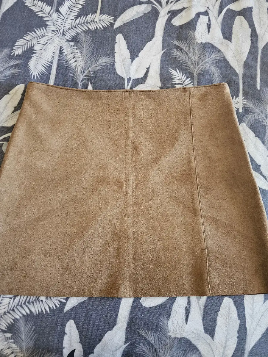 Faux suede mini skirt