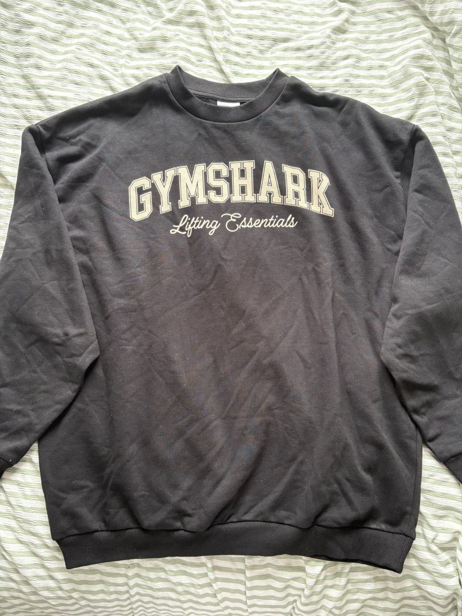 Women’s gymshark black oversized gym jumper size small