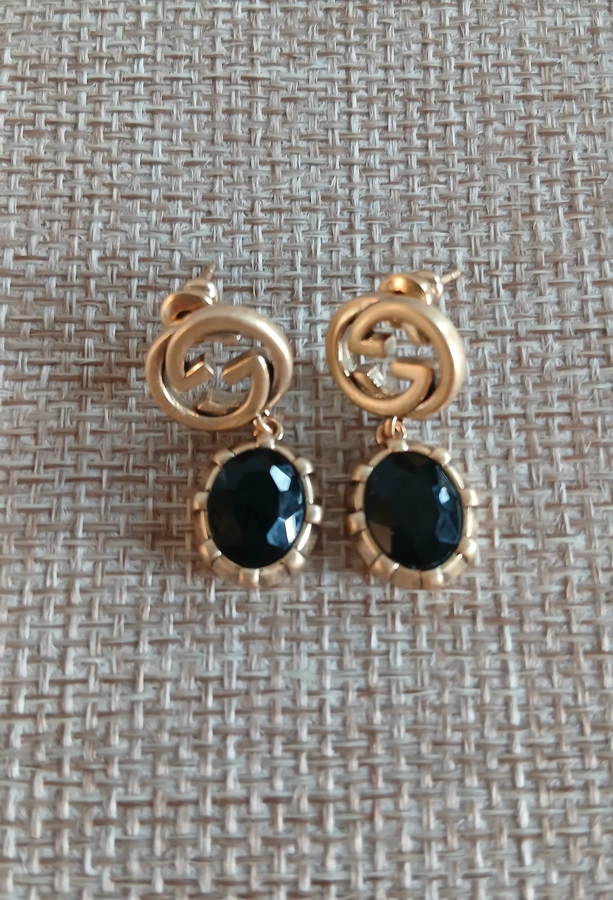Vintage Gold-Tone Drop Earrings