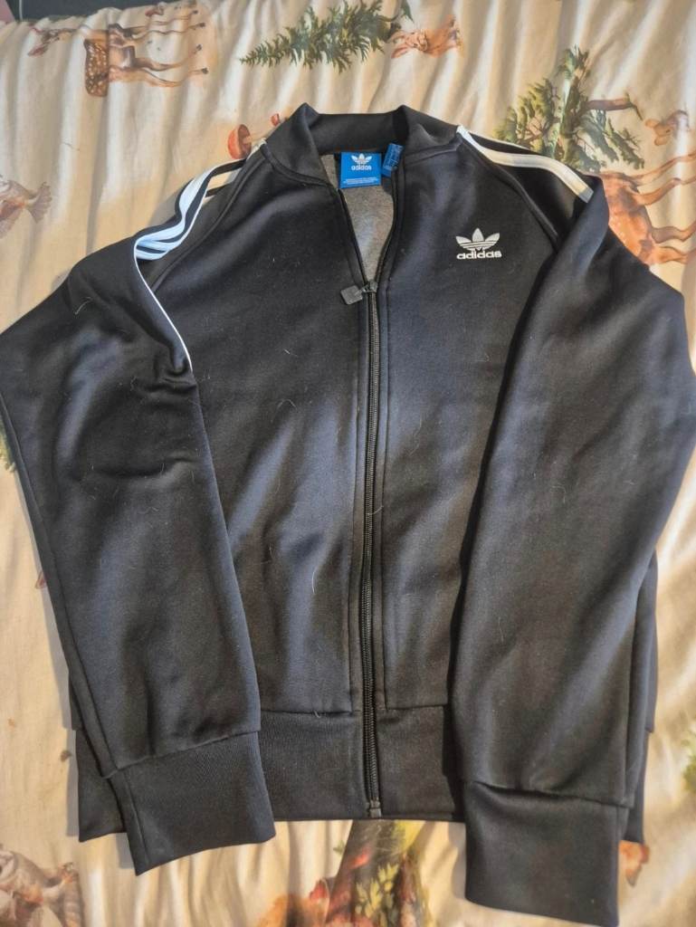 Adidas Originals NEW Youth Black/White Superstar Track Top - s