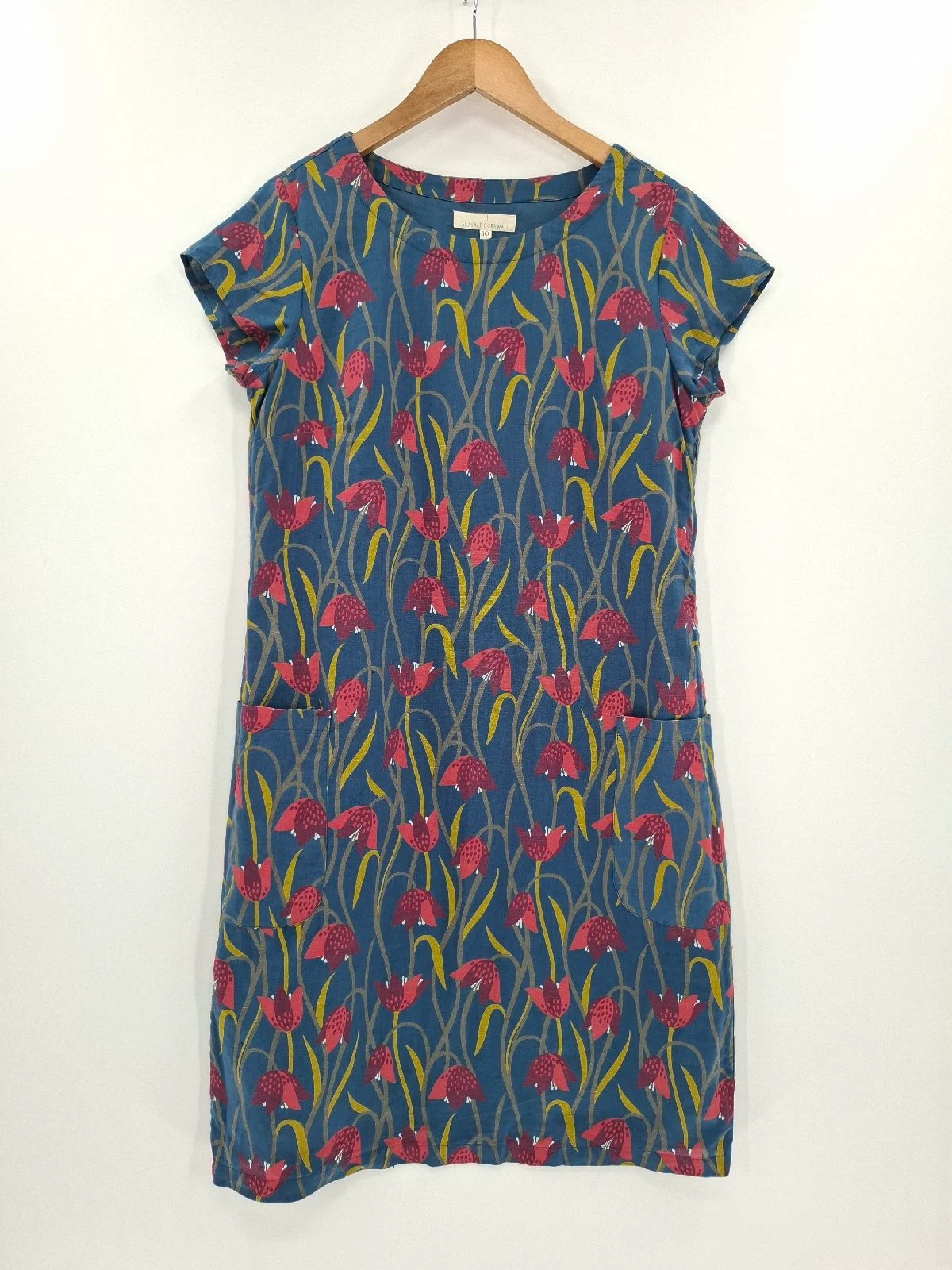Seasalt Cornwall River Cove Floral Linen Blend Dress UK 10
