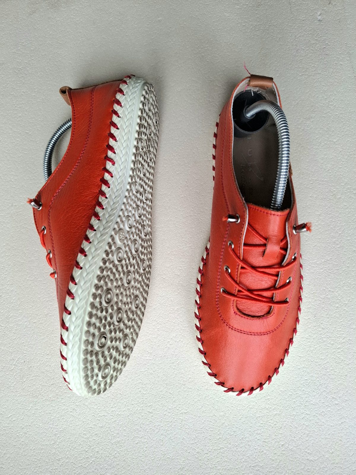LUNAR Orange Leather Lace-Up Shoes UK 6 (fit small, more like a size 5)