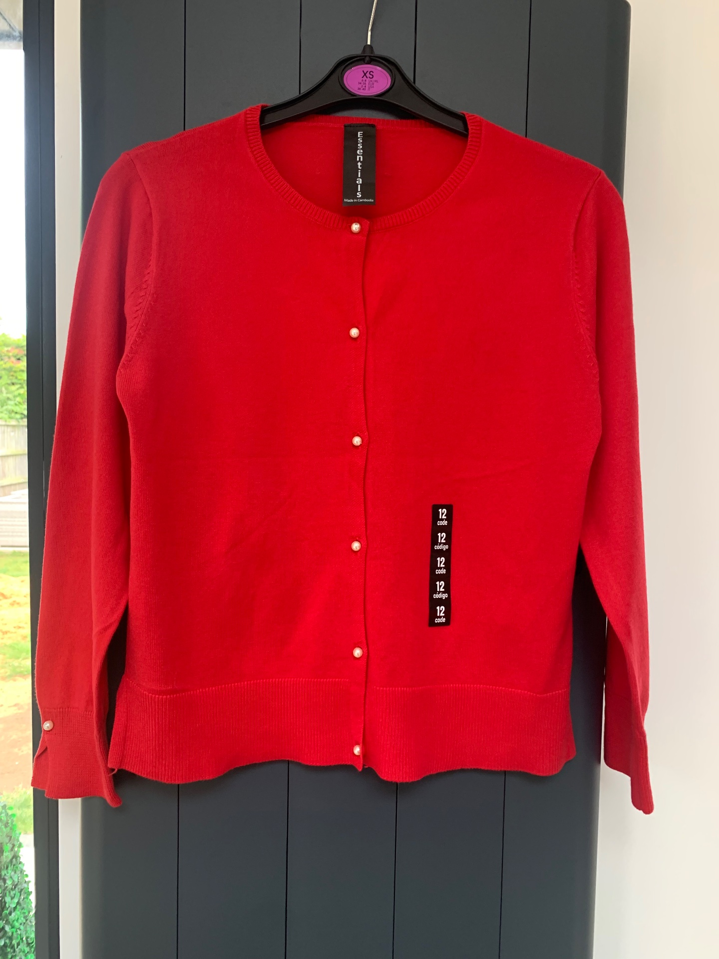 Red cardigan size 12