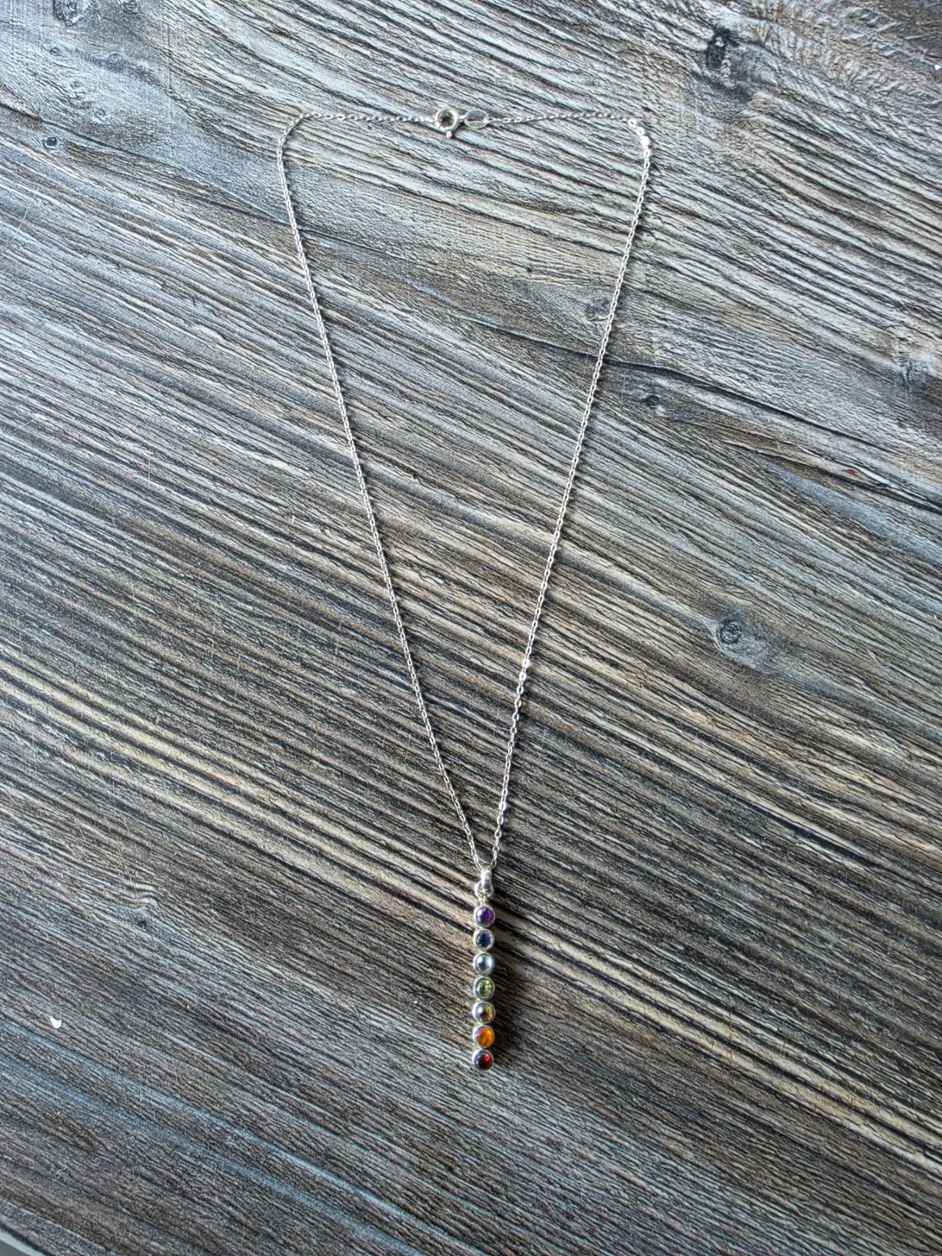 Sterling silver necklace & pendant 18 inch