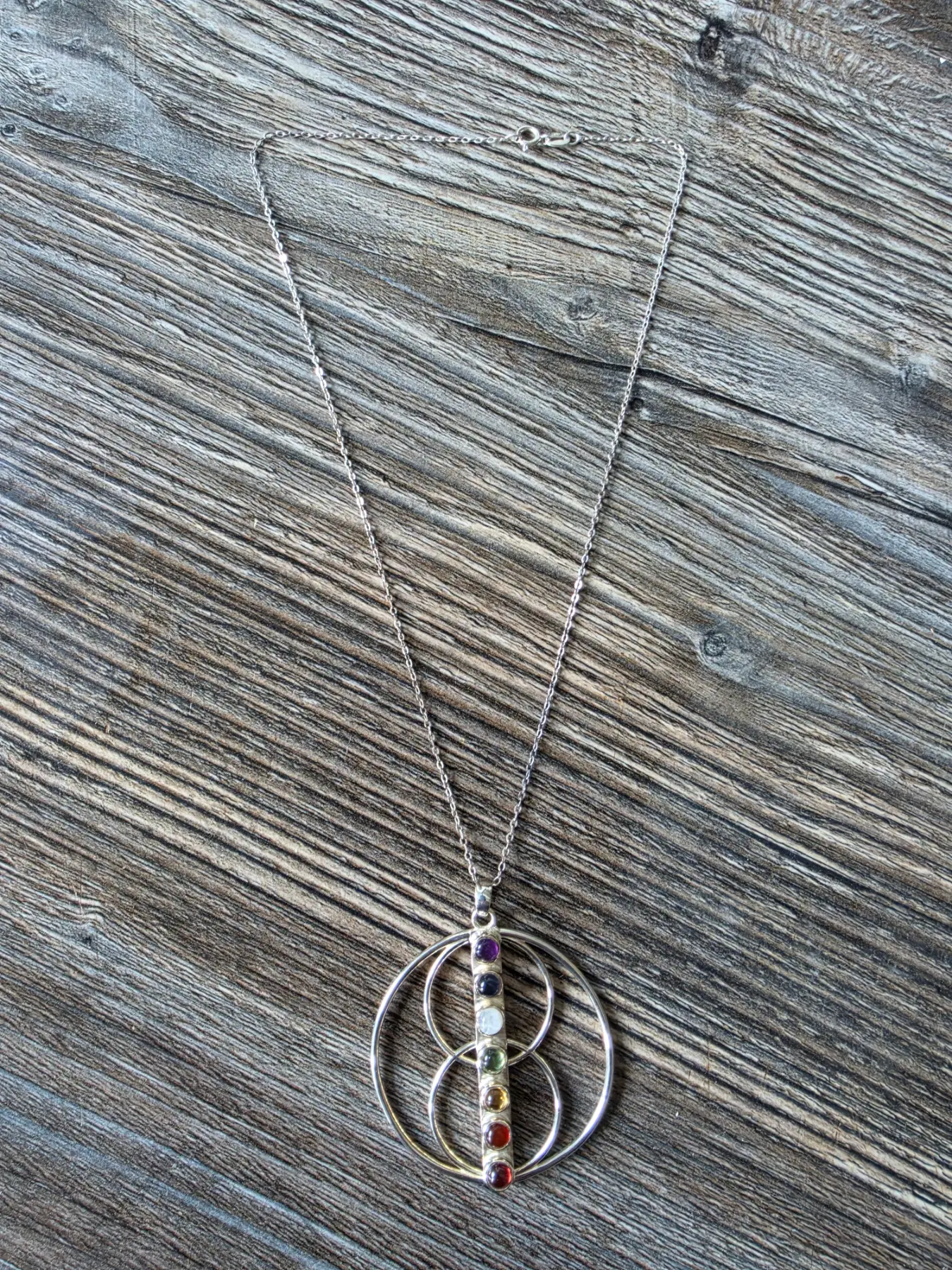 Sterling silver necklace & pendant 18 inches