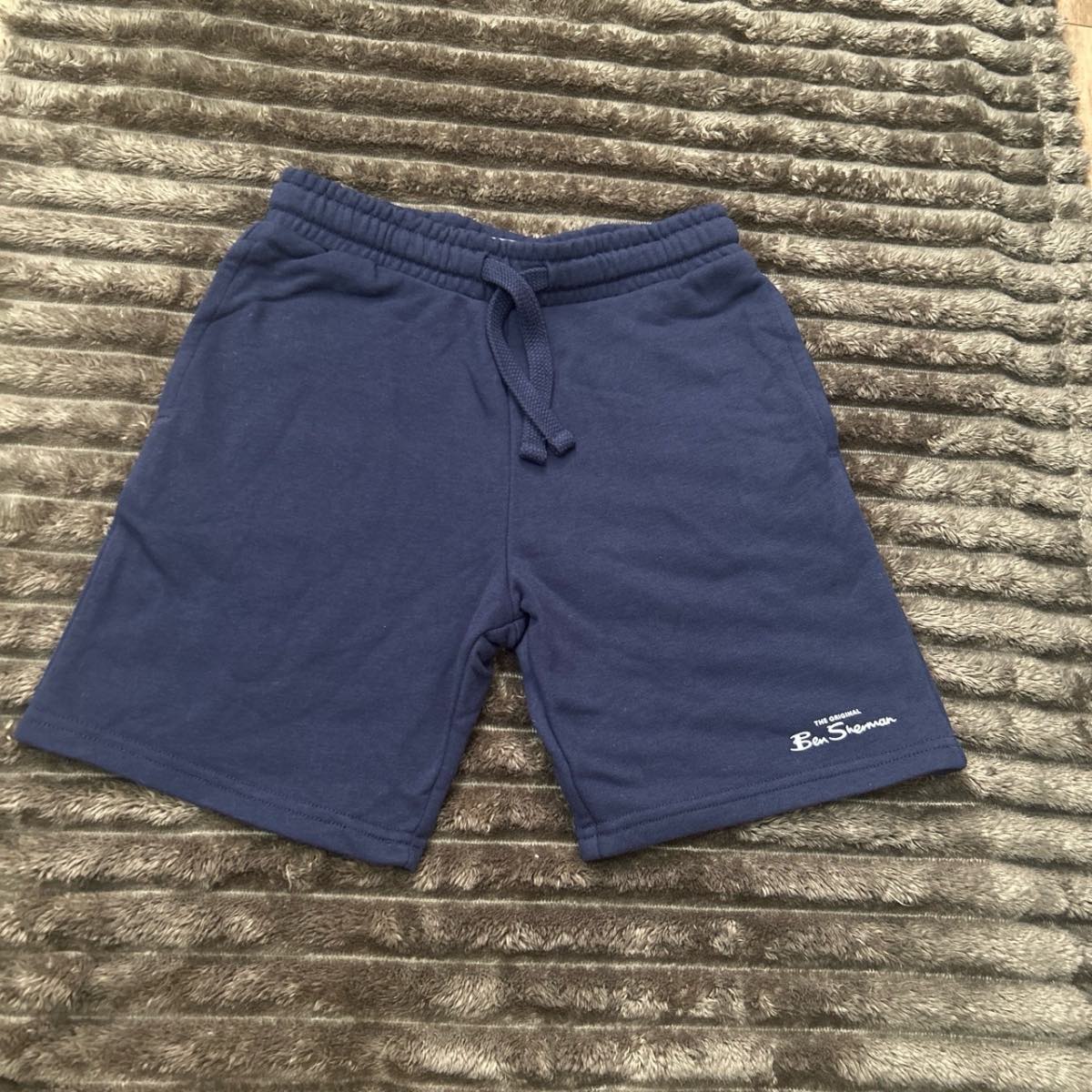 Ben Sherman navy blue cotton sports shorts