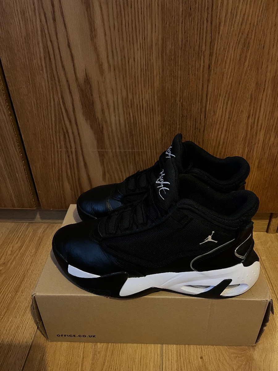 Nike Jordan Flight Court Black White Trainers UK 6 EU 39 Excellent Condition