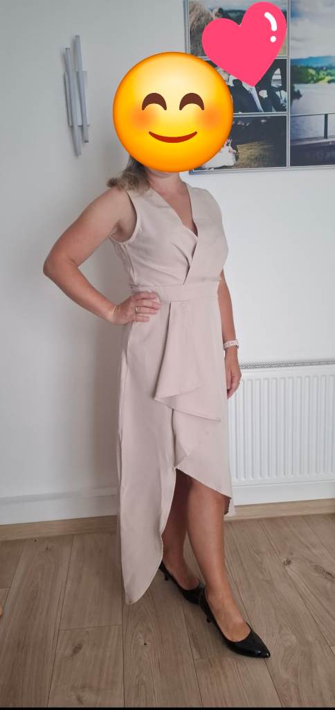 Elegant beige dress size M