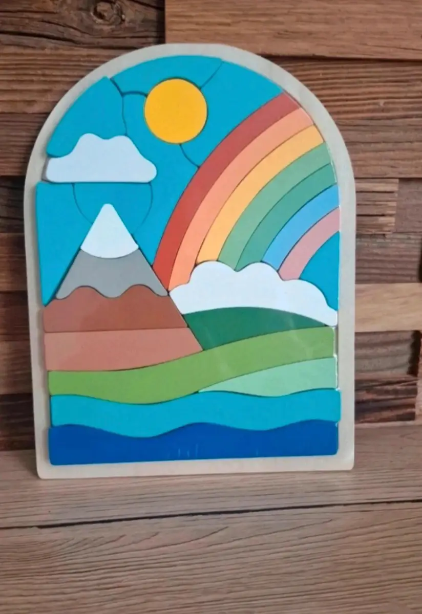 wooden puzzle set for children