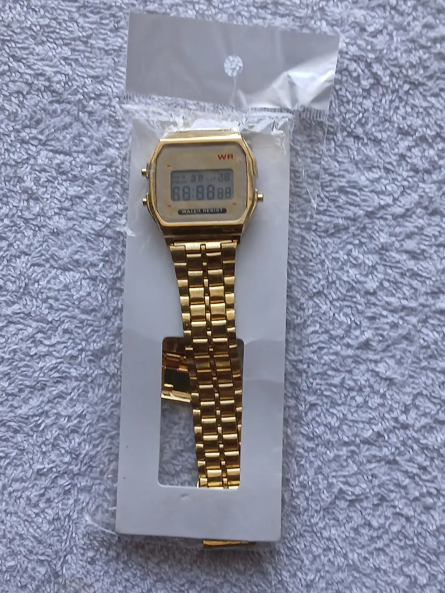 Gold Colour Digital LED Watch – Unisex – Model W901