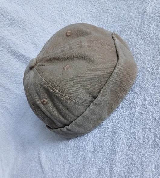 Khaki Washed 100% Cotton Brimless Cap – Unisex – 55–60 cm