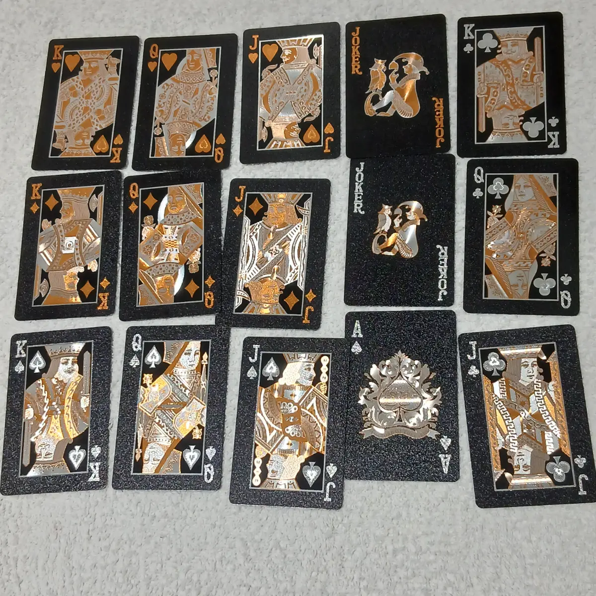 Black Waterproof Playing Cards – Plastic Deck, Poker Game Sealed in Original package