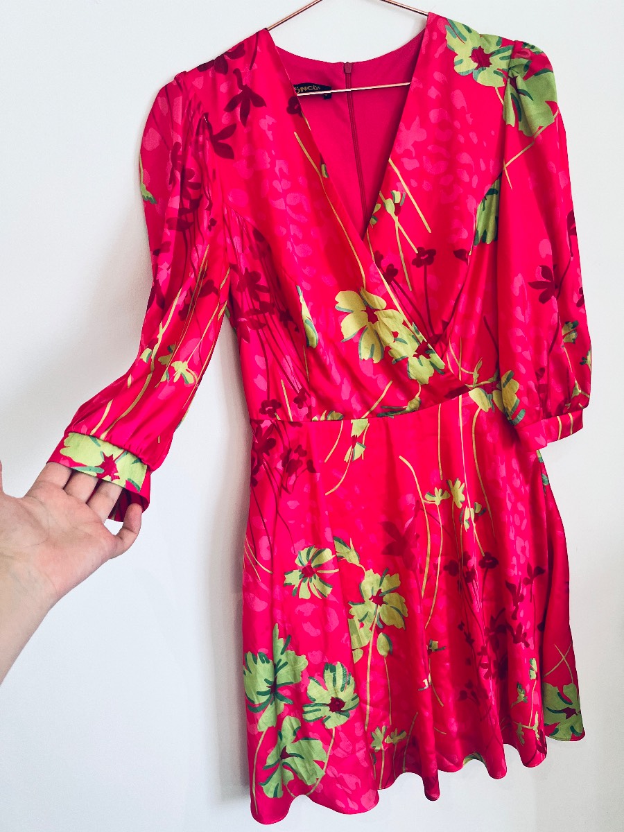 Floral pink dress