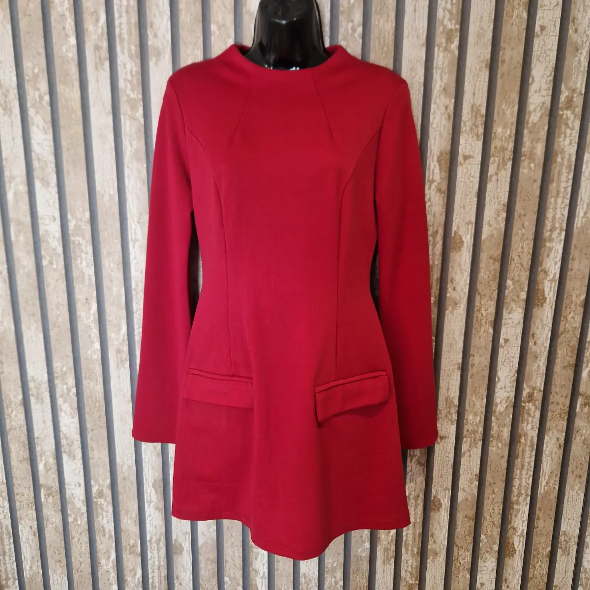 Red Dress Long Sleeve Women's Size L