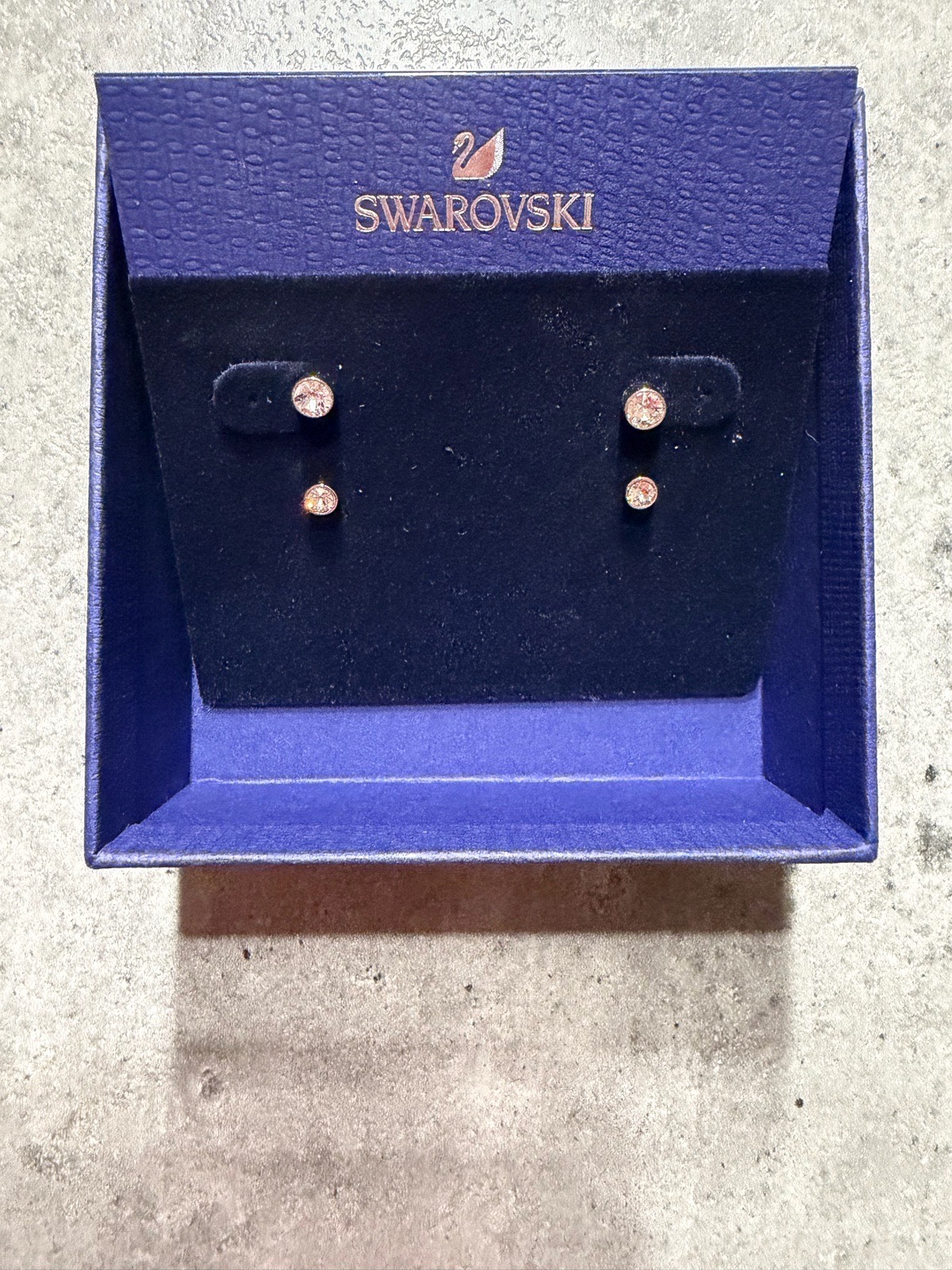 Swarovski silver crystal studs