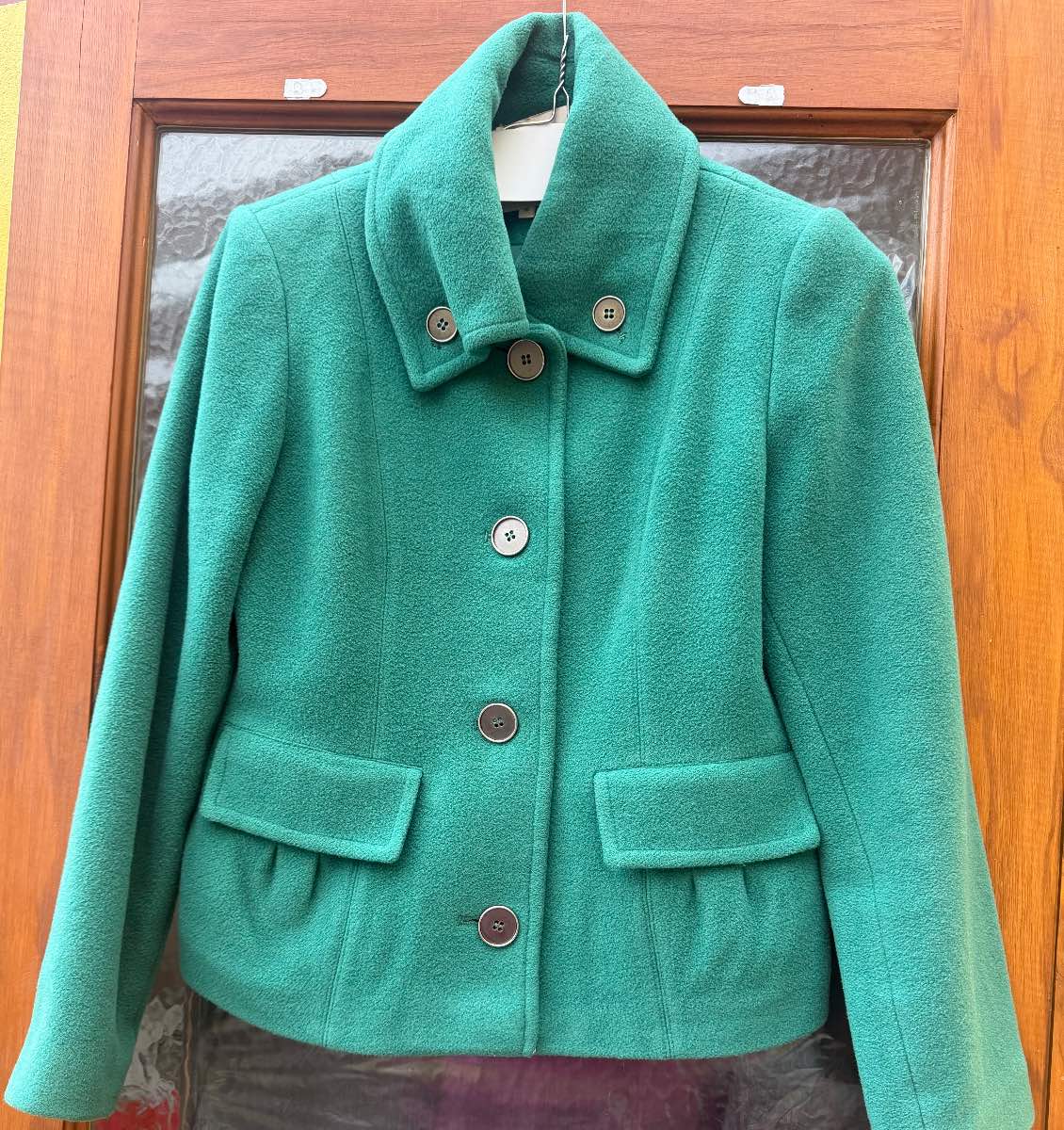 M&S Sea Green Wool Blend Jacket Size UK 10