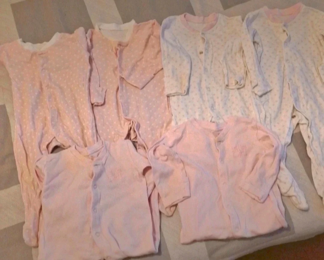 Girls baby gros/vests