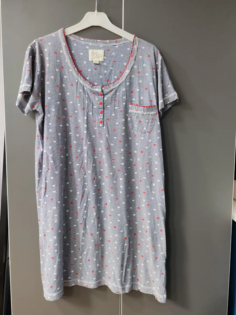 Love To Lounge striped & polka dot nightdress - size UK 10-12