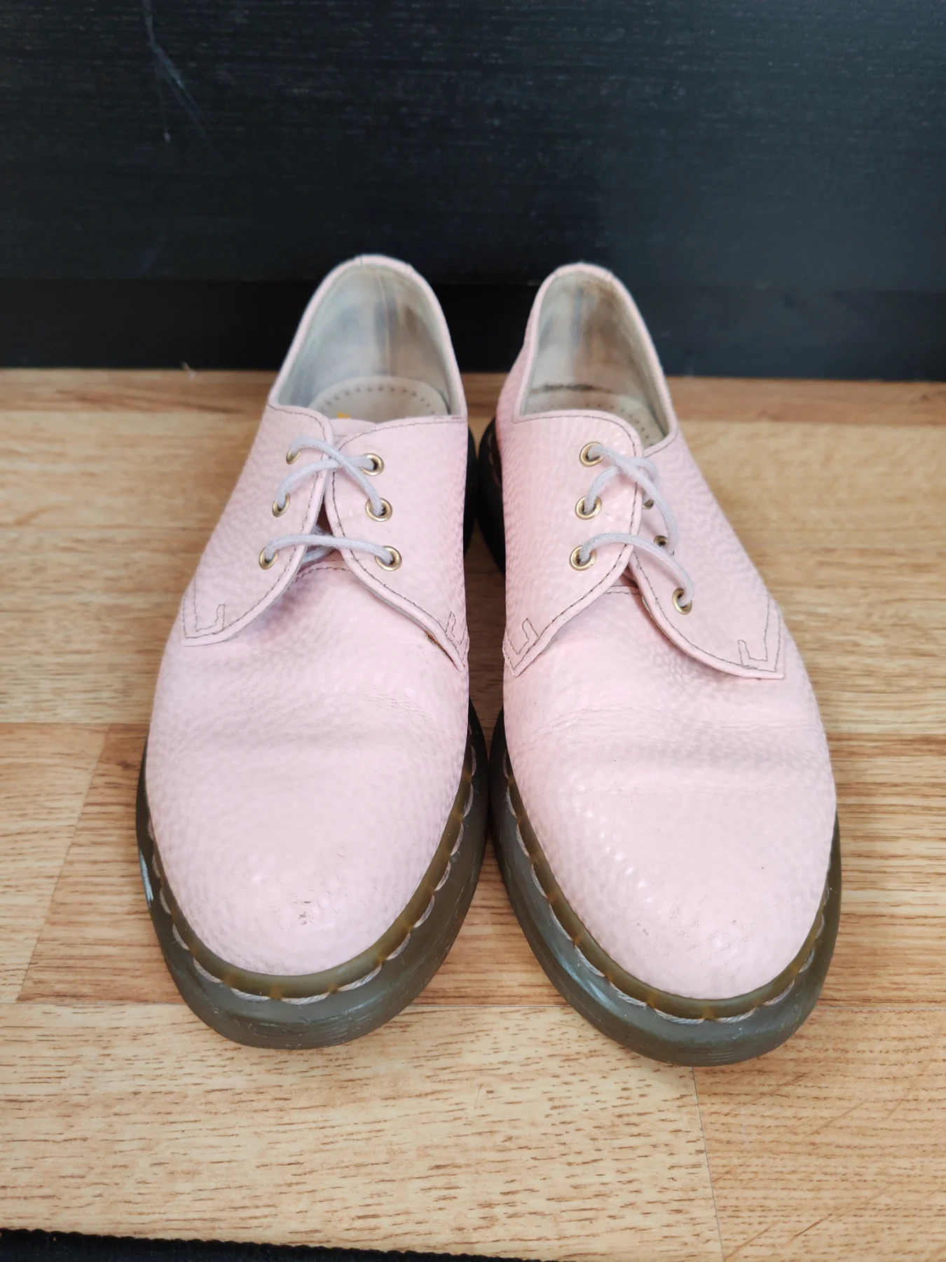 Dr Martens 1461 Pastel Pink Textured Leather Shoes | Size UK 5 (EUR 38)