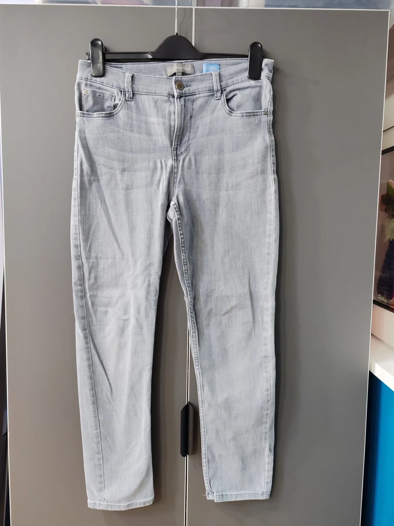 RJr. John Rocha grey slim jeans - size 12 short