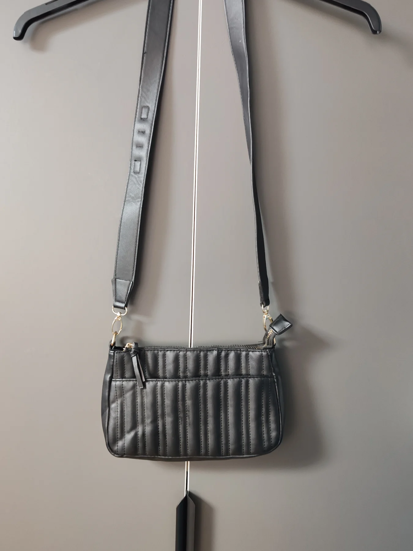Primark Black Quilted Crossbody Bag with Adjustable Strap