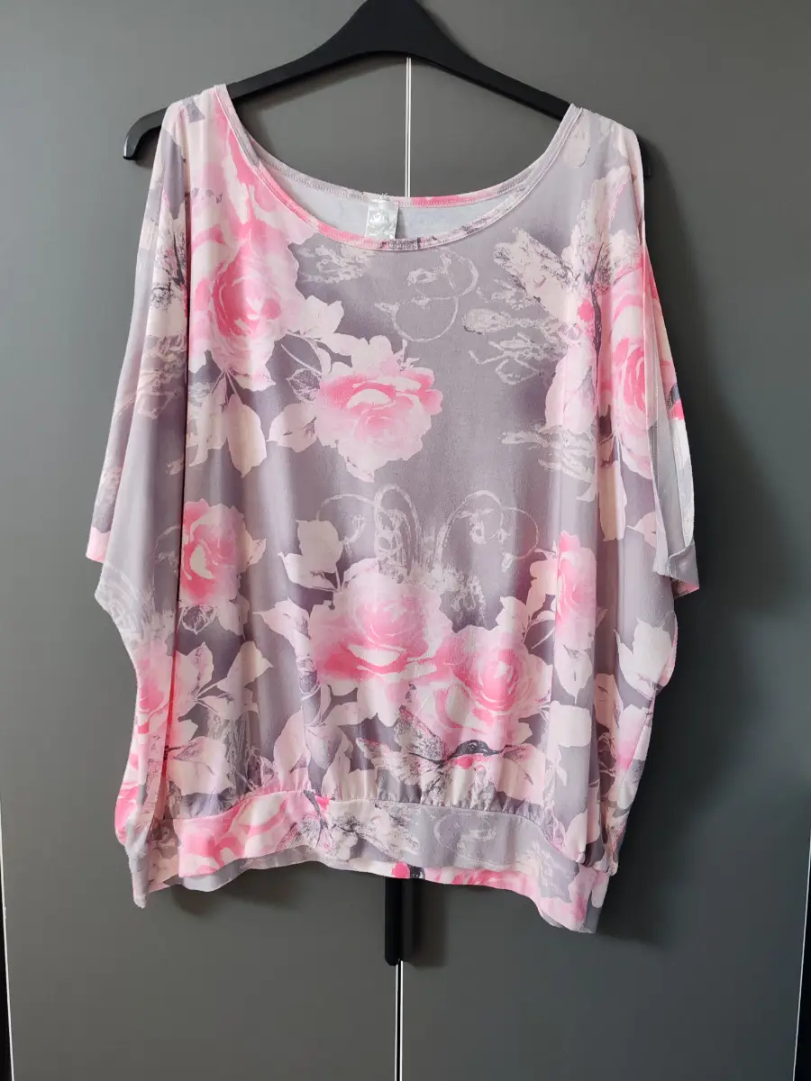 Next Floral Cold Shoulder Batwing Top Size 16