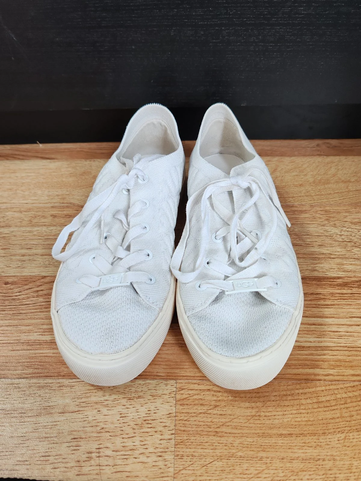 UGG Zilo Knit White Low Top Trainers Sneakers Size UK 5