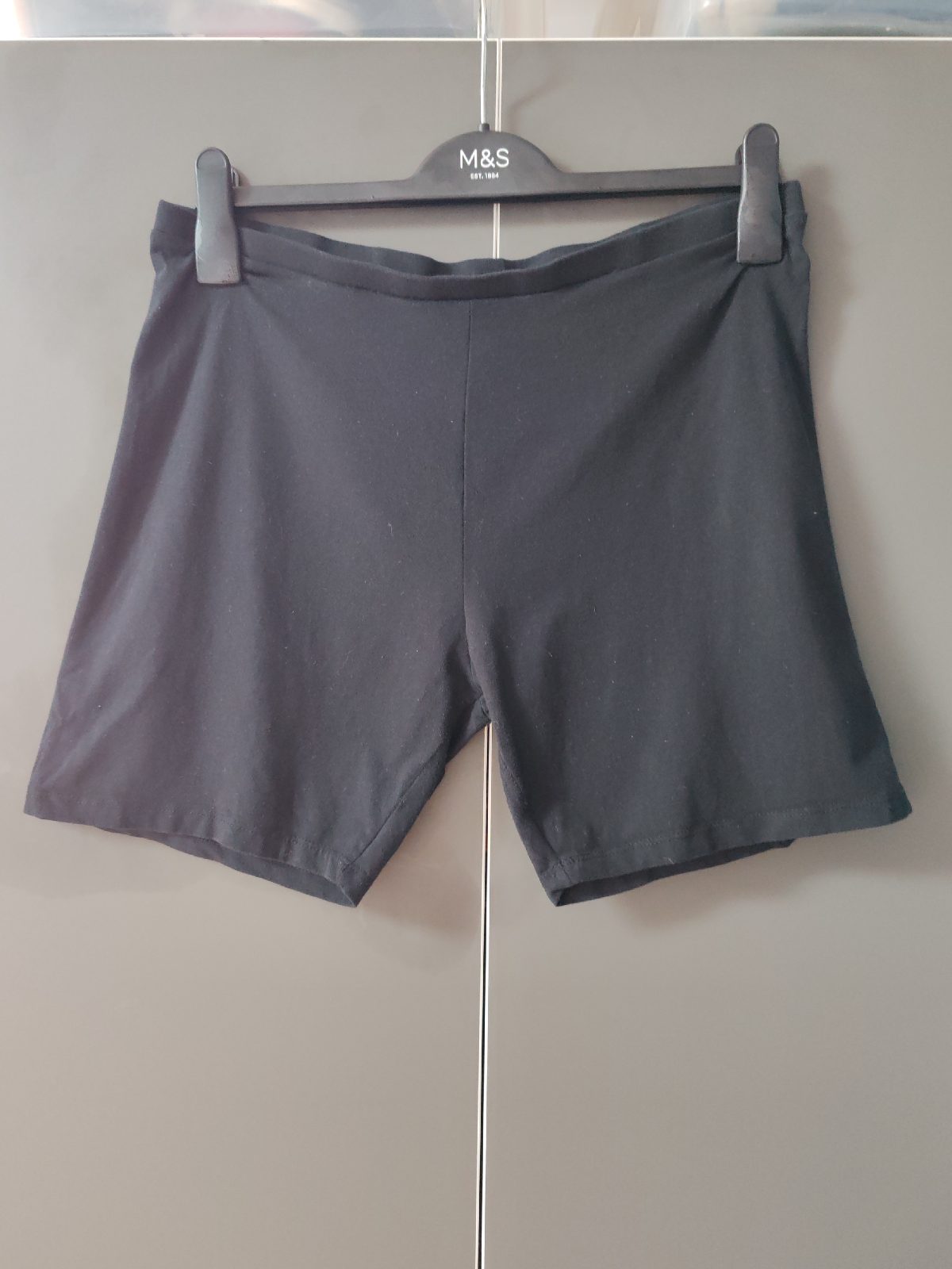 Primark Black Cotton Cycling Shorts Size L (UK 14-16)
