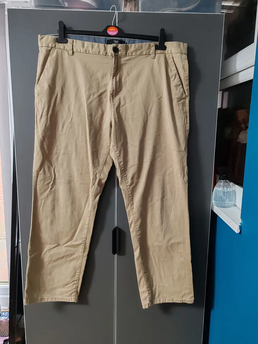 Men's Next loose fit trousers – stone colour – size 42 regular