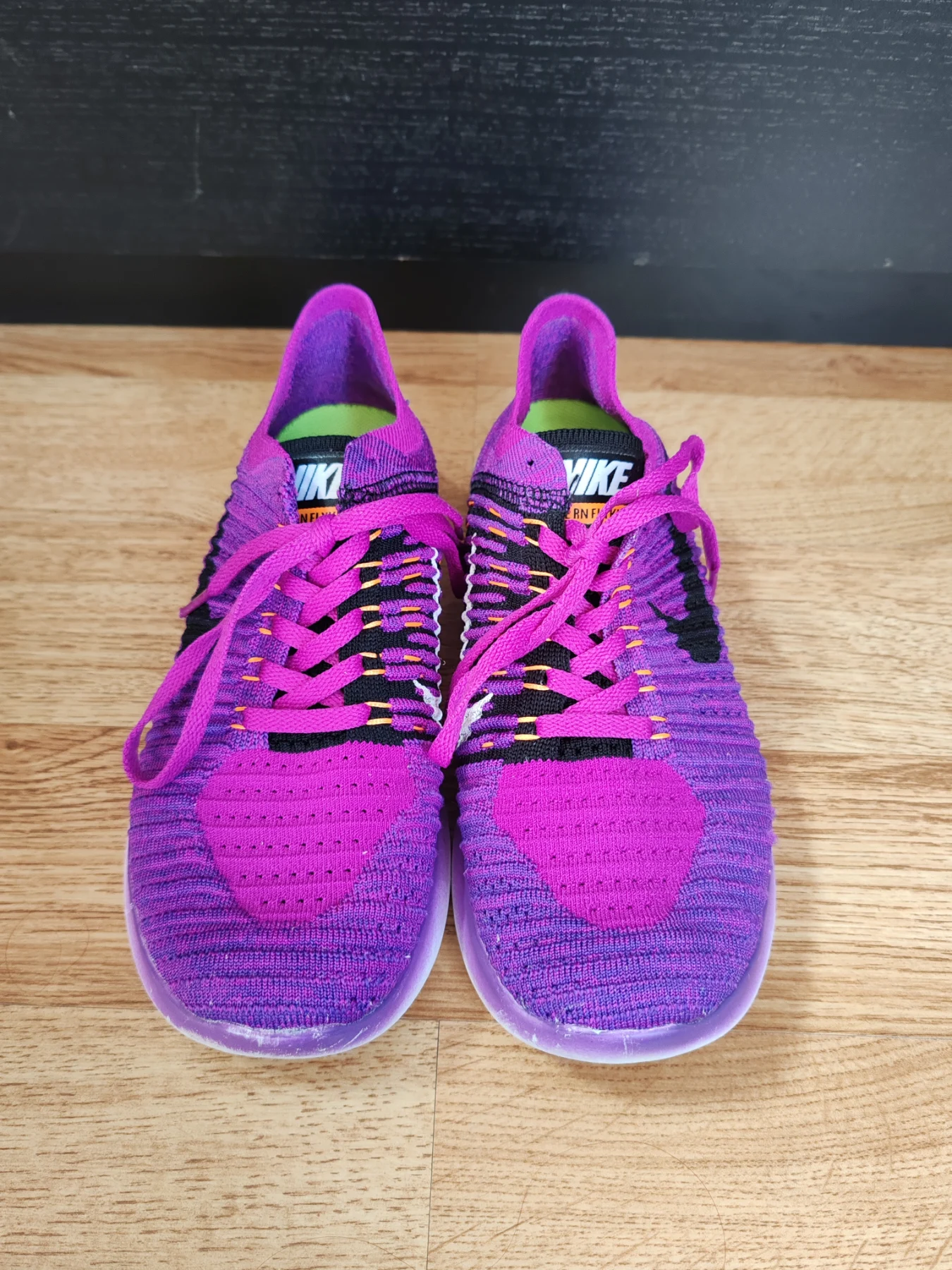 Nike Free RN Flyknit Women's Running Shoes - Violet/Pink - Size UK 4.5