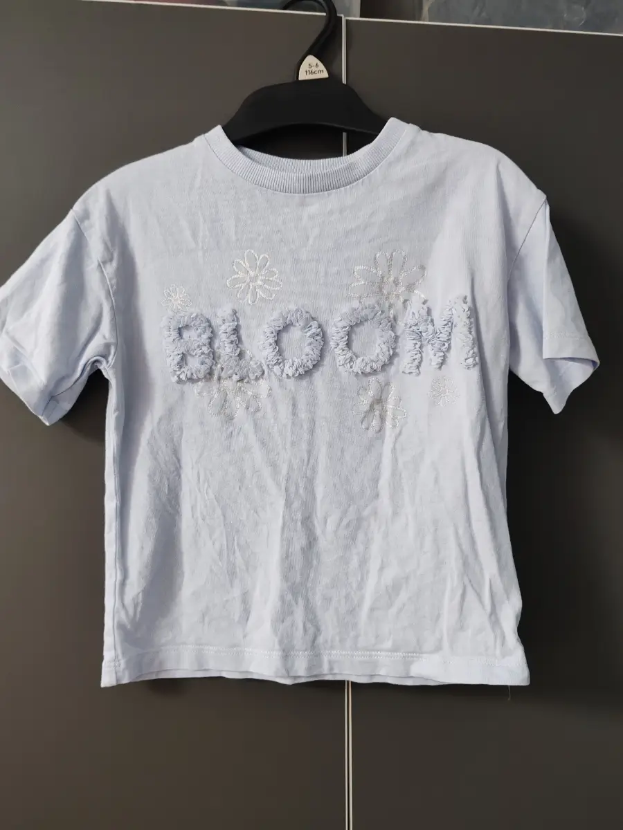 Girls F&F "Bloom" light blue tee - 18-24 months