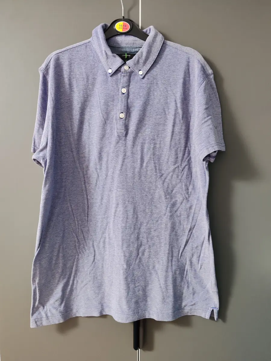 Jasper Conran men’s blue cotton polo shirt - size M
