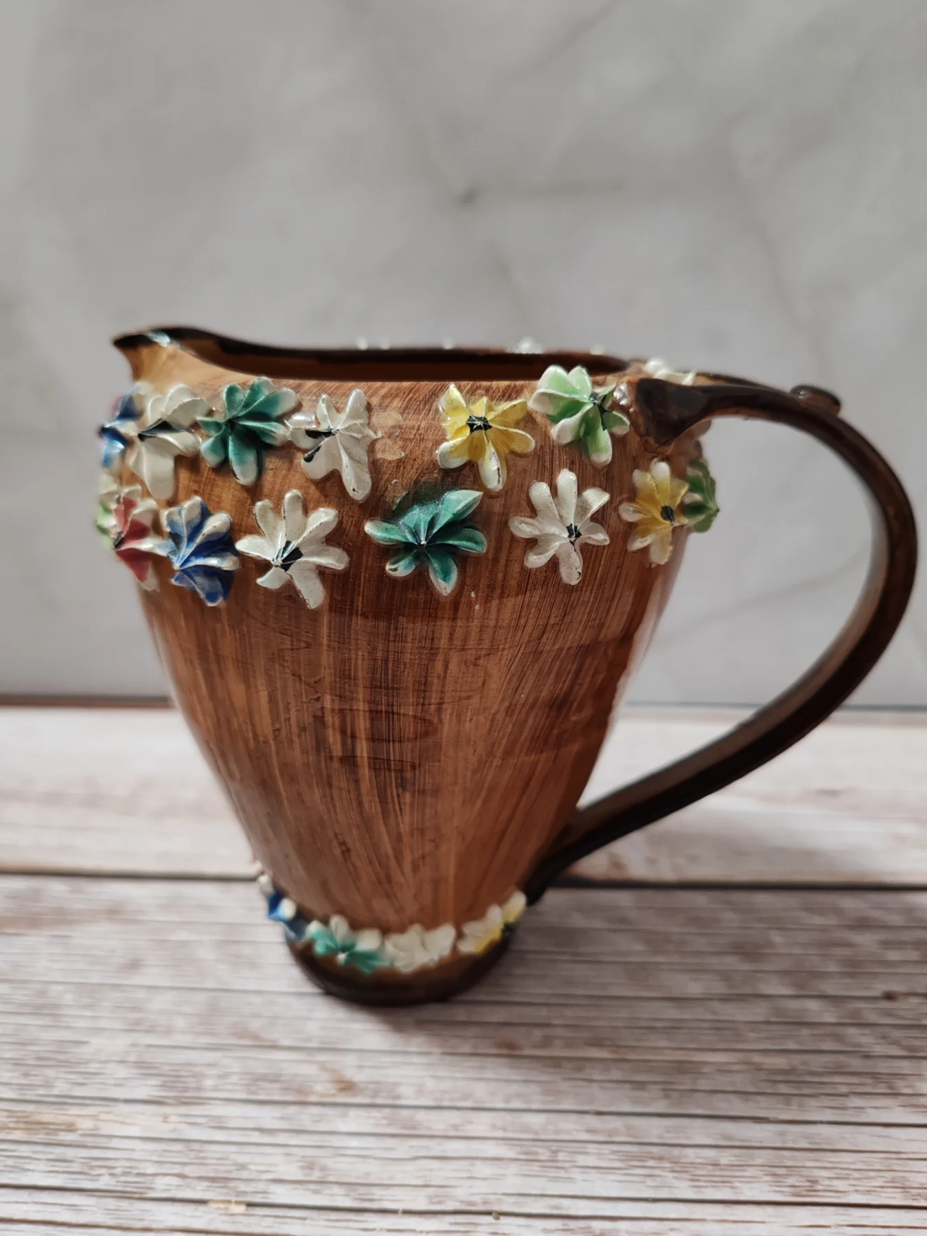 Vintage Fratelli Fanciullacci Italian Pottery Flower Jug / Creamer