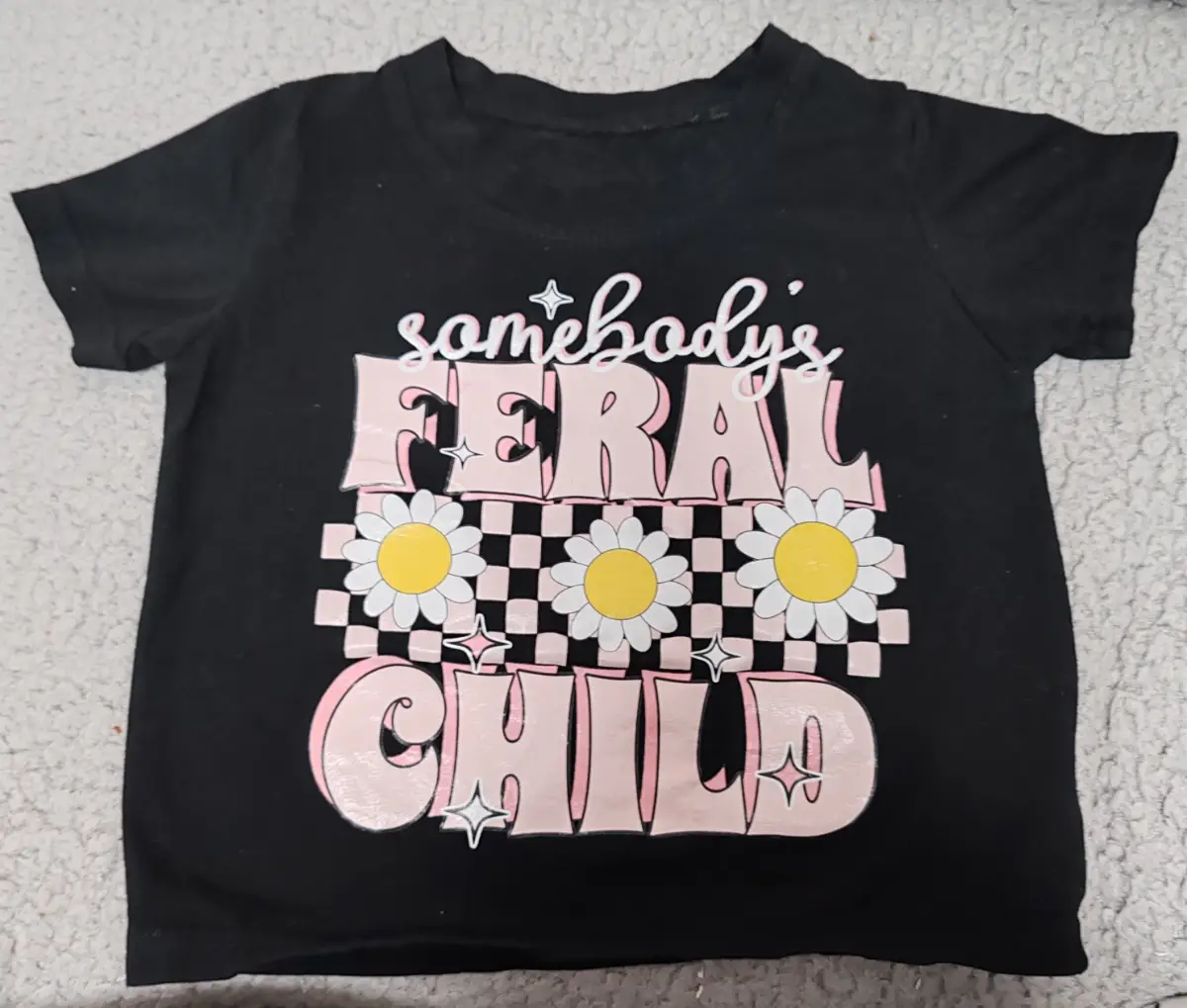 Somebody’s feral child retro style graphic tee