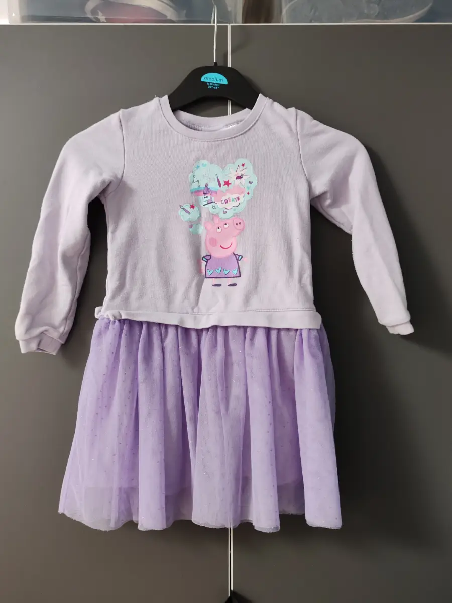 Official Peppa Pig Lilac Sweatshirt Tutu Dress 4-6 Years